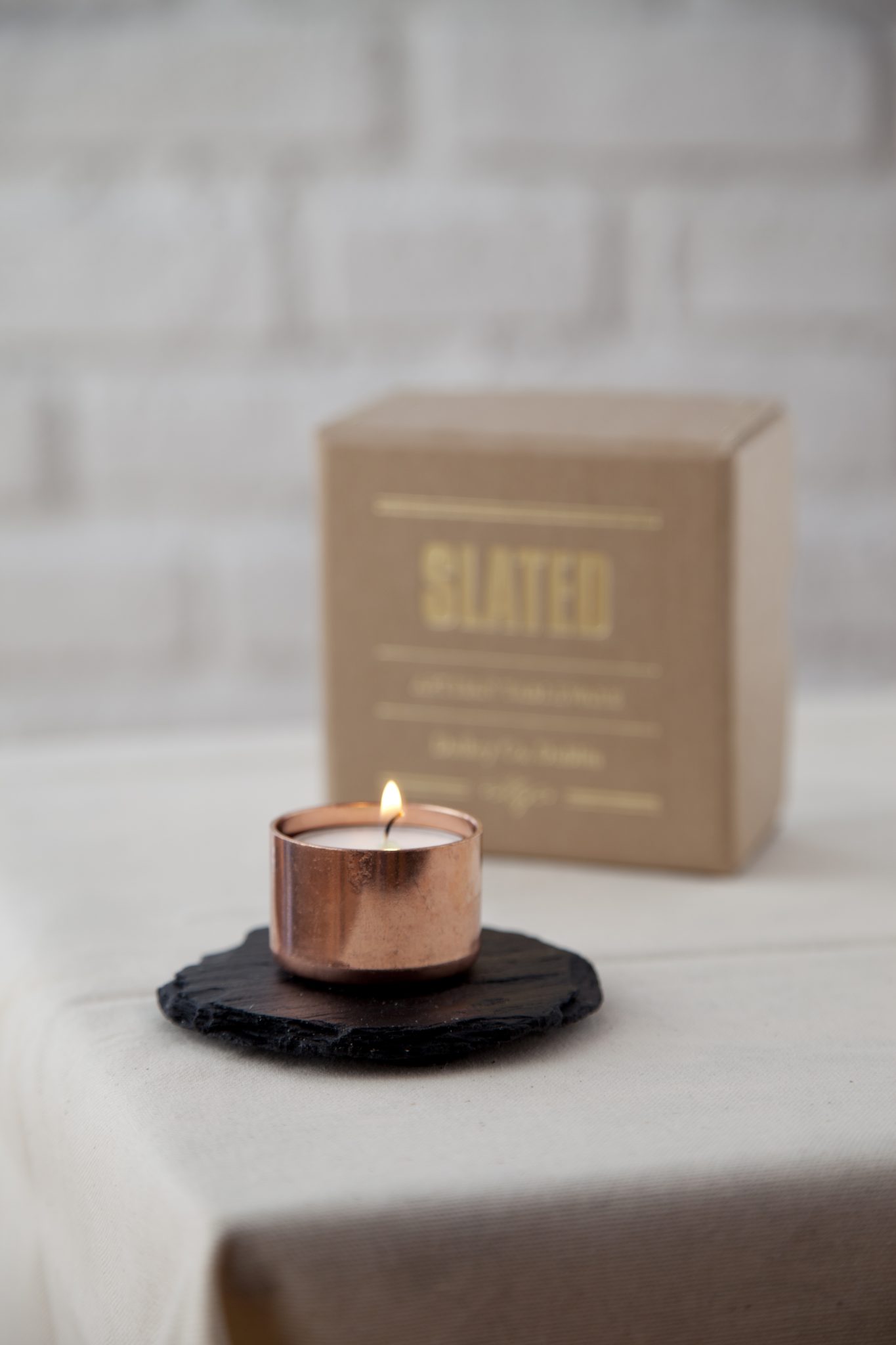 Copper Candle Holder - Round - Image 2
