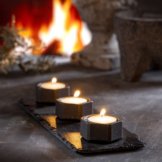 Black Steel Candle Trio